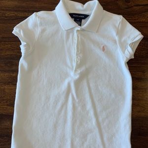 Girls - White Polo - Size 6x